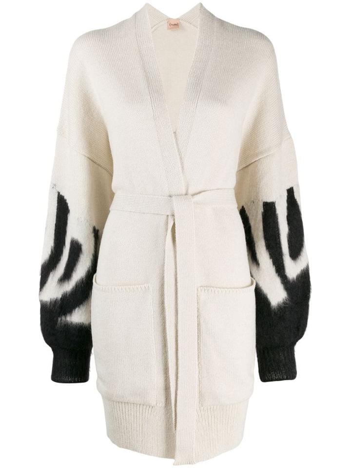 Nude Oversized Tie-waist Cardigan - Neutrals