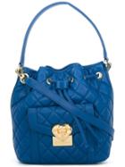 Love Moschino Quilted Bucket Bag, Women's, Blue
