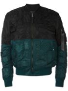 Marcelo Burlon County Of Milan 'ollague Alpha Ma-1' Bomber Jacket, Men's, Size: Small, Black, Nylon/polyester