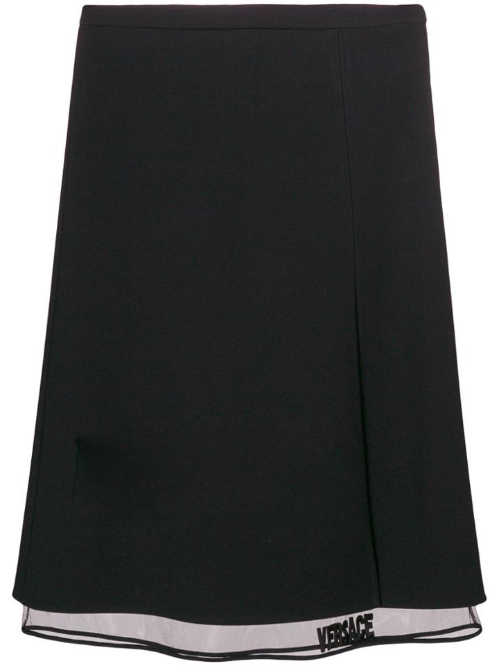 Versace Midi Layered Skirt - Black