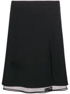 Versace Midi Layered Skirt - Black