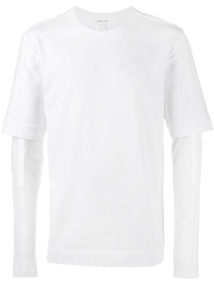 Helmut Lang Double Sleeve T Shirt - White