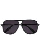 Alexander Mcqueen Eyewear Black Aviator Sunglasses