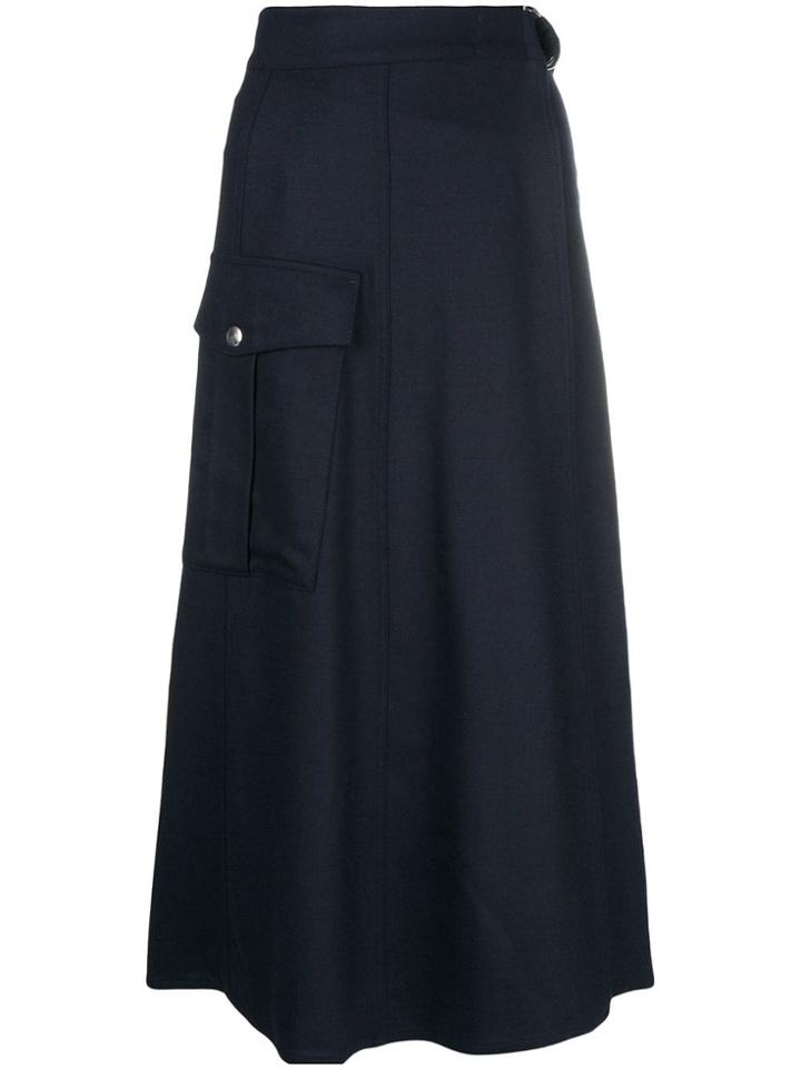 Barena Midi Full Skirt - Blue