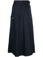 Barena Midi Full Skirt - Blue