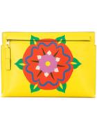 Loewe Printed Zip Pouch, Women's, Yellow/orange, Leather