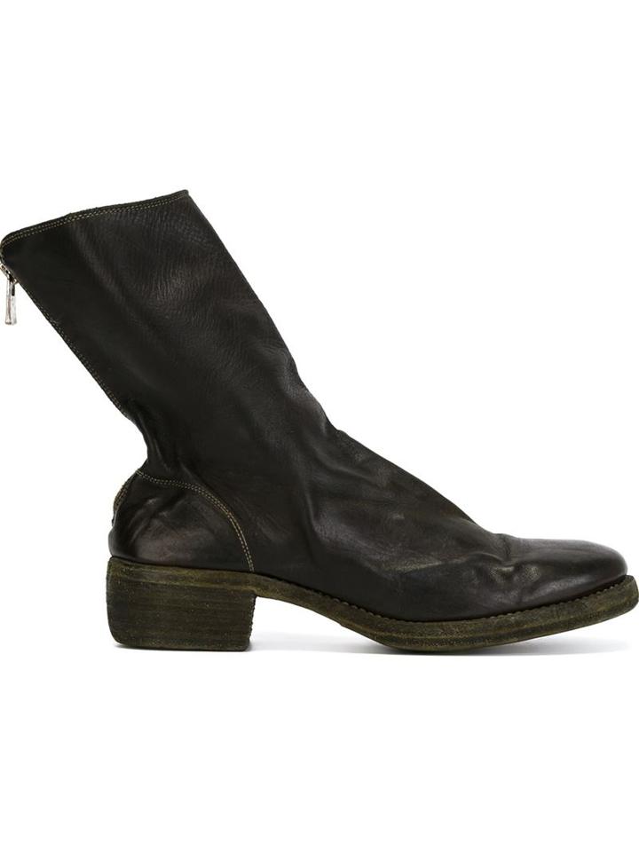 Guidi Back Zip Boots, Men's, Size: 44, Green, Leather/horse Leather
