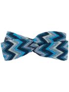 Missoni Knot Front Headband - Blue