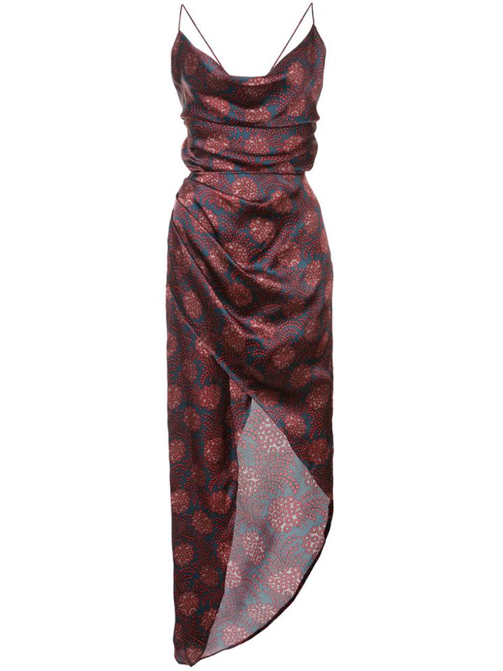 Haney Maritime Print Dress - Red
