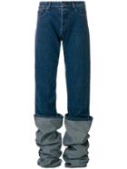 Y / Project Oversized Folded Jeans - Blue