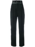 Emporio Armani - High Waisted Trousers - Women - Spandex/elastane/viscose - 42, Black, Spandex/elastane/viscose