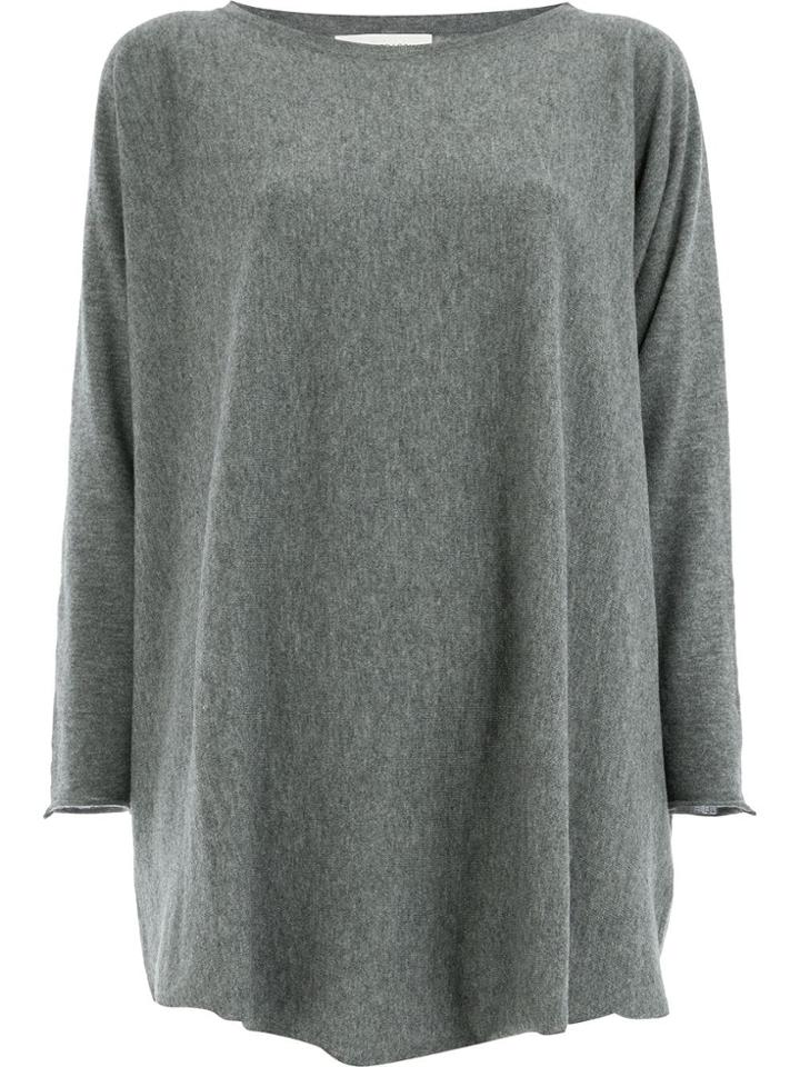 Lamberto Losani Loose Fit Knitted Top - Grey