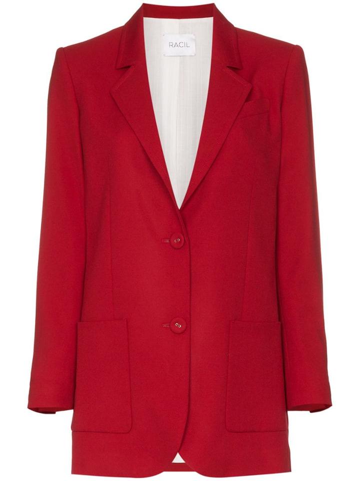 Racil Archie Single-breasted Blazer - Red