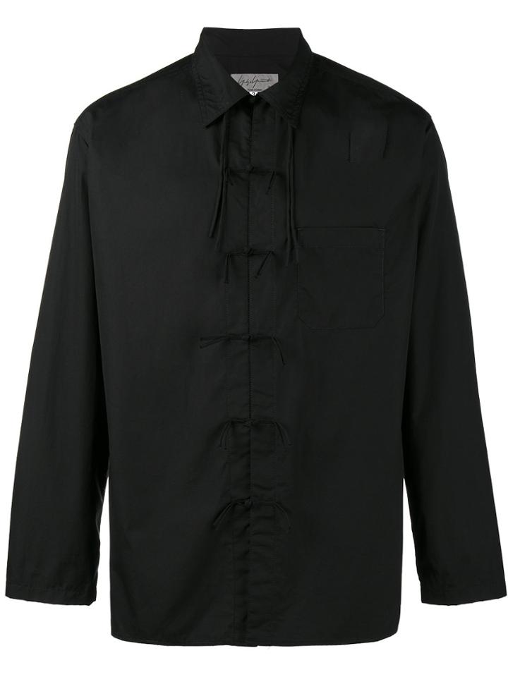 Yohji Yamamoto Knotted Tie Shirt - Black