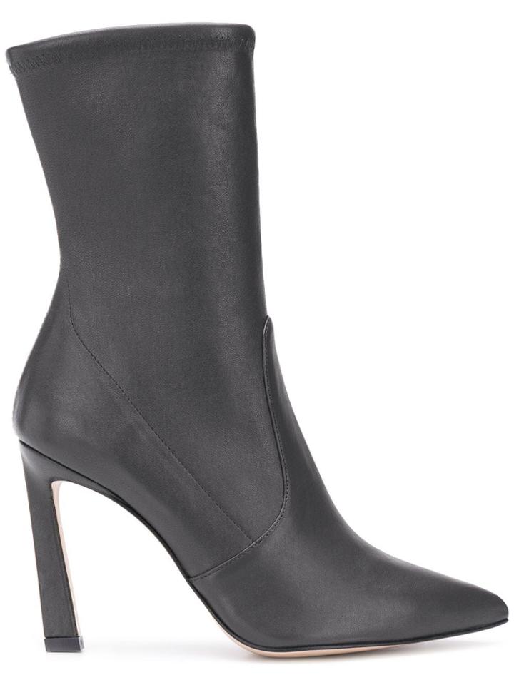 Stuart Weitzman Stuart Weitzman Rapture100 Asphalt Leather/fur/exotic