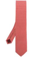 Salvatore Ferragamo Gancini Printed Tie - Red