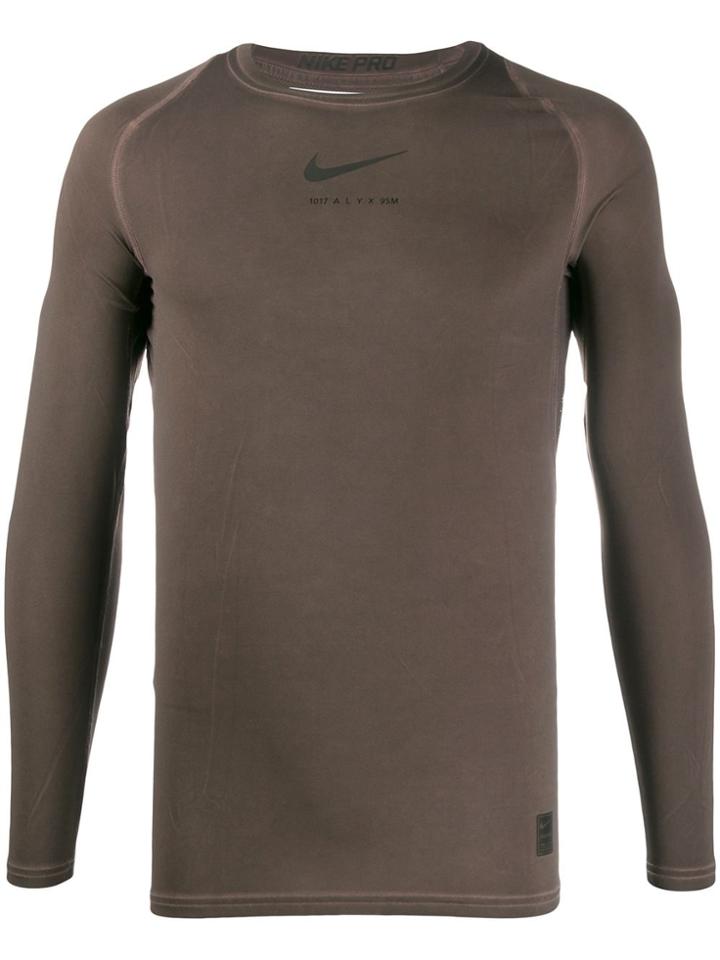 1017 Alyx 9sm X Nike Fitted Long-sleeve Top - Brown