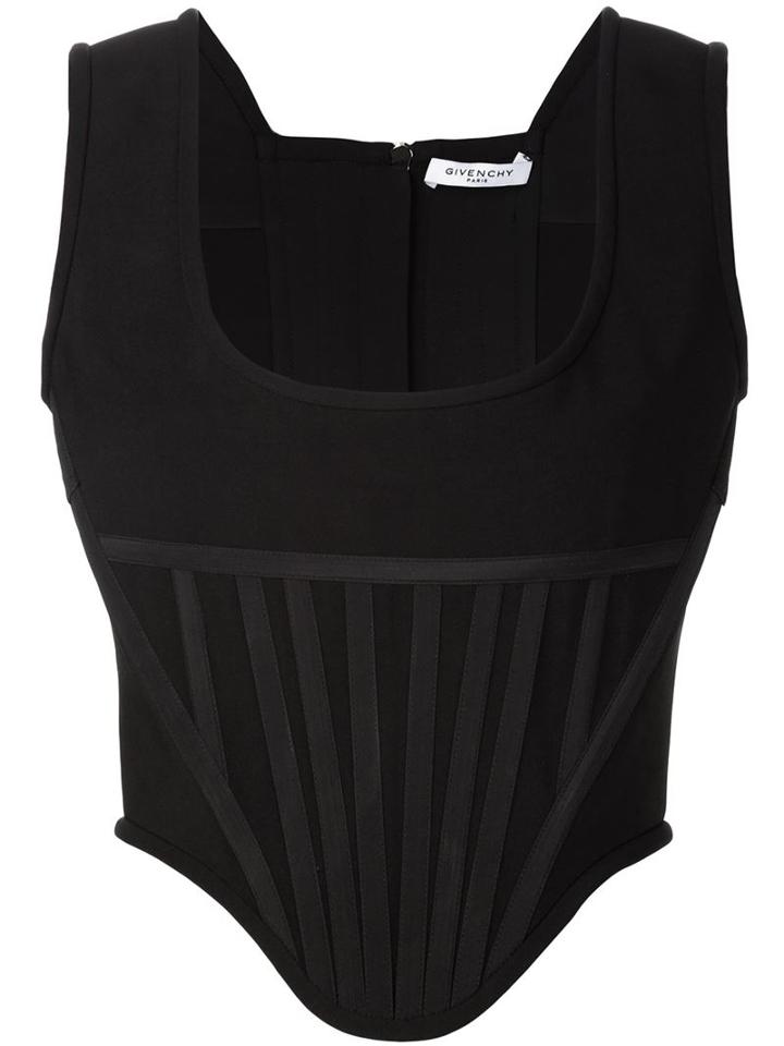 Givenchy Corset Style Tank Top, Women's, Size: 40, Black, Viscose/spandex/elastane