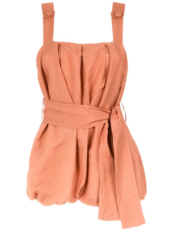 Adriana Degreas Belted Jumpsuit - Yellow & Orange
