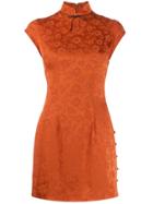Alexa Chung Floral Pattern Dress - Orange