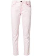 Current/elliott Cropped Straight-leg Jeans - Pink