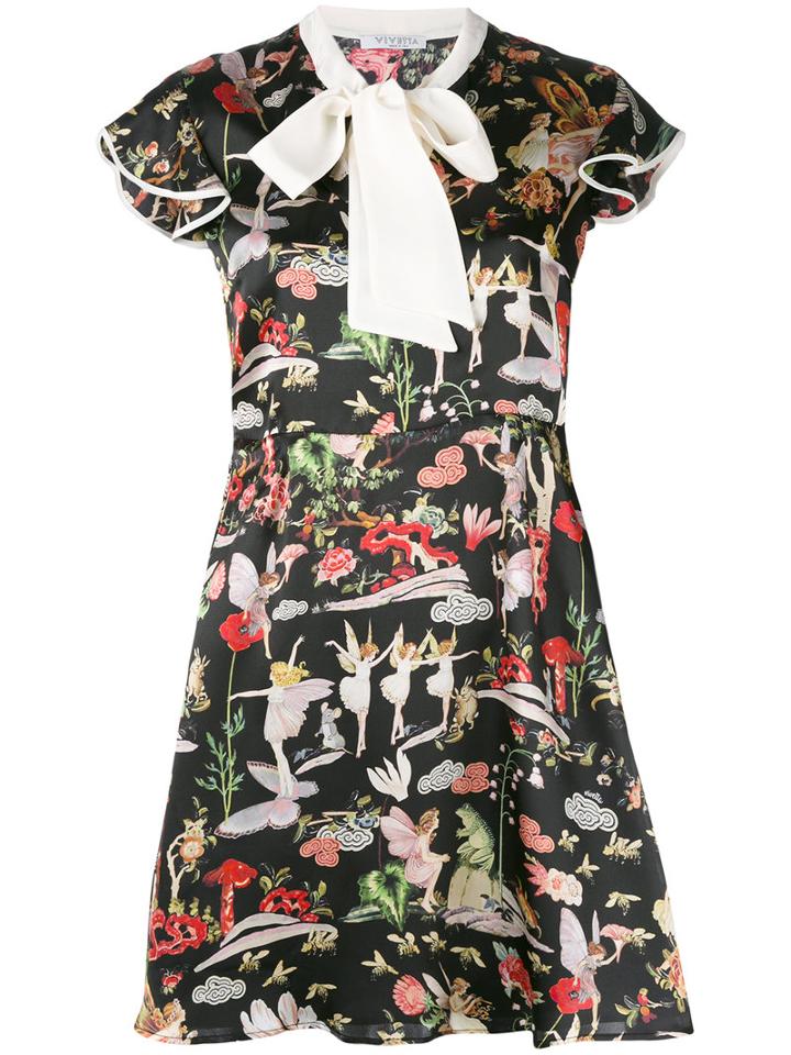 Vivetta - Tofano Dress - Women - Silk/acetate/cupro/viscose - 42, Black, Silk/acetate/cupro/viscose