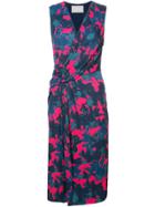 Jason Wu Floral Print Wrap Dress - Blue