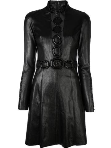 Jitrois 'catena' Dress, Women's, Size: 38, Black, Lamb Skin/cotton/spandex/elastane