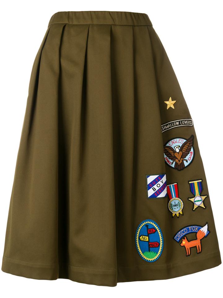 Mira Mikati Scout Patch Skirt - Green