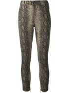 Twin-set Printed Cropped Leggings - Brown