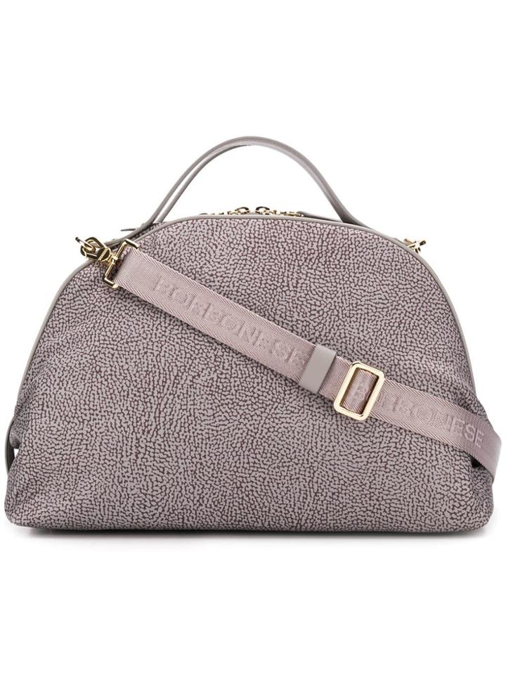 Borbonese Printed Hobo Tote - Grey