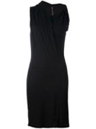 Rick Owens Lilies Drape Detail Tunic, Women's, Size: 38, Black, Cotton/polyamide/viscose