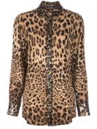 Dolce & Gabbana Embellished Leopard-print Shirt - Brown