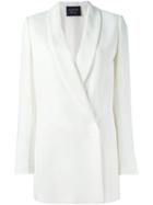 Lanvin Classic Blazer, Women's, Size: 42, White, Spandex/elastane/viscose/silk