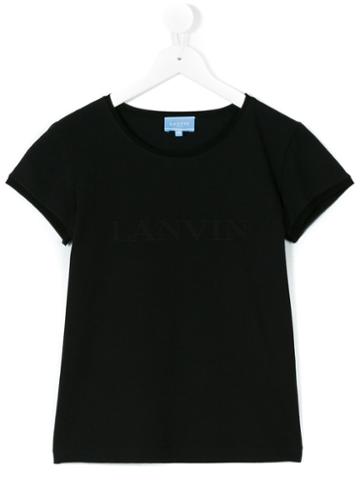 Lanvin Petite - Teen Studded Logo T-shirt - Kids - Cotton/spandex/elastane - 14 Yrs, Boy's, Black