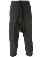 The Viridi-anne Drop Crotch Trousers, Men's, Size: 4, Grey, Cotton