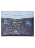 Burberry Ekd Leather Card Case - Blue