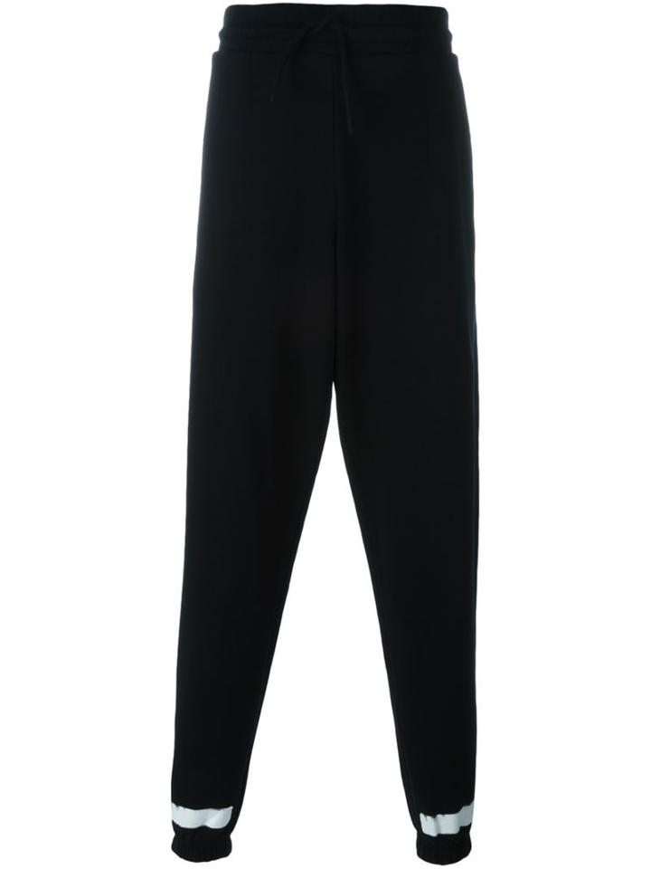 Off-white Striped Detail Track Pants, Men's, Size: Xs, Black, Cotton