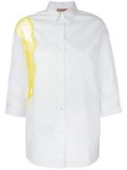 No21 - Lace Panel Oversized Shirt - Women - Cotton - 44, White, Cotton