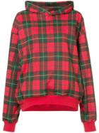Fear Of God Plaid Hoodie - Red