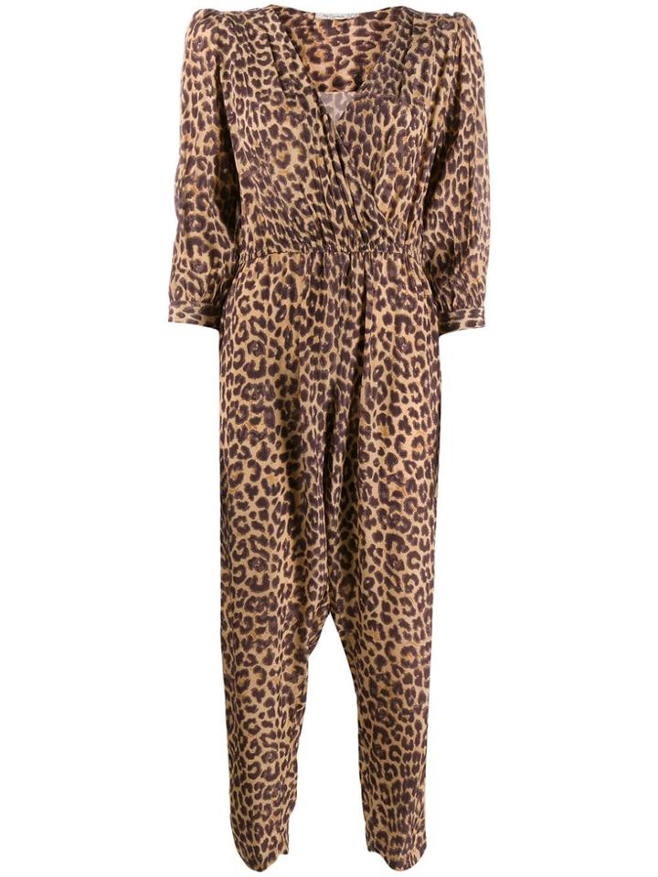 Mes Demoiselles Leopard Print Jumpsuit - Brown
