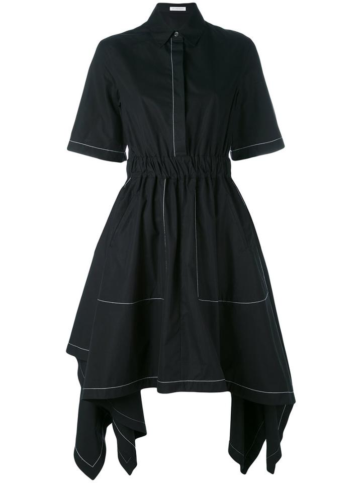 J.w.anderson - Draped Shirt Dress - Women - Cotton - 10, Black, Cotton
