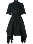 J.w.anderson - Draped Shirt Dress - Women - Cotton - 10, Black, Cotton
