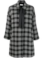 Red Valentino Glen Plaid Coat - White