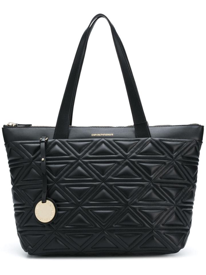 Emporio Armani Quilted Shoulder Bag - Black