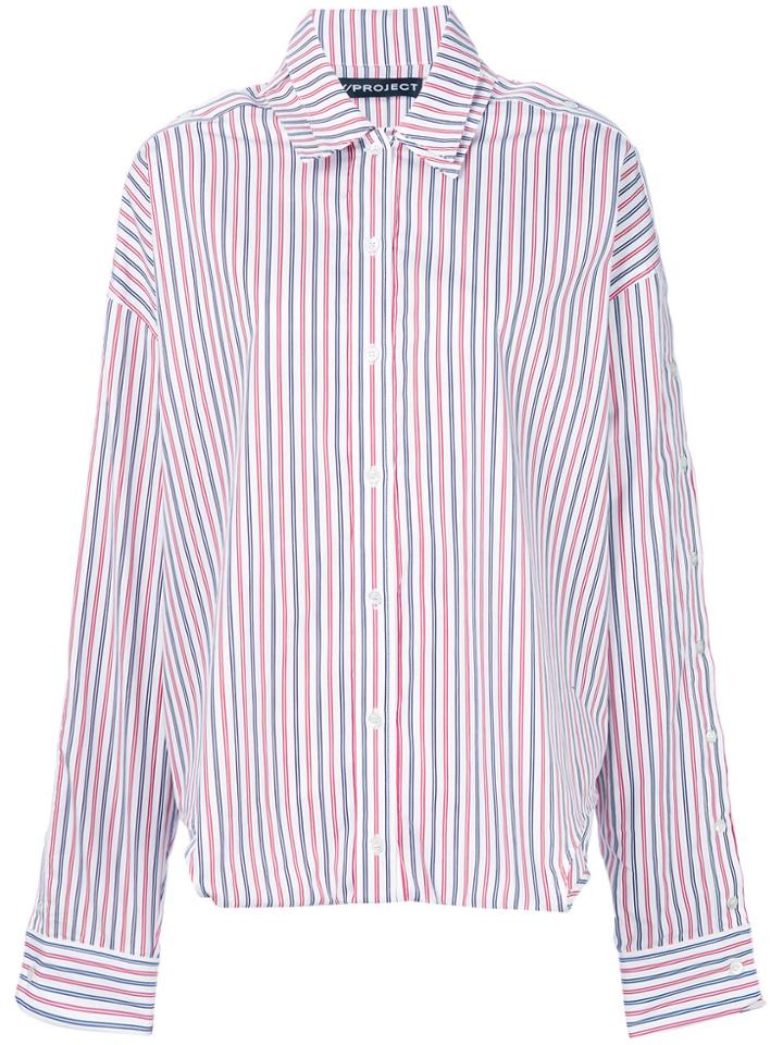 Y / Project Oversized Striped Shirt - Multicolour