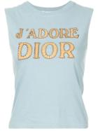 Christian Dior Vintage Sleeveless Shirt Tops - Blue