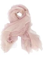 Giorgio Armani Ruffled Sheer Scarf - Pink