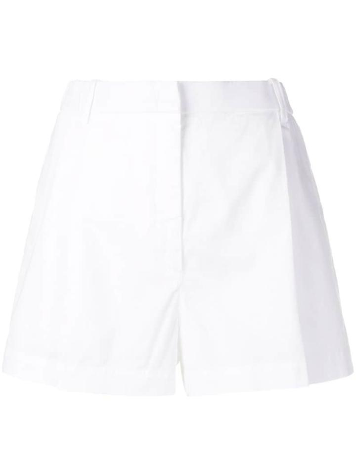 Nº21 Pleated Short Shorts - White