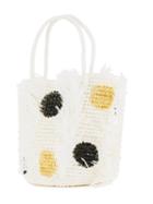 Sensi Studio - Polka Dots Tote Bag - Women - Straw - One Size, White, Straw